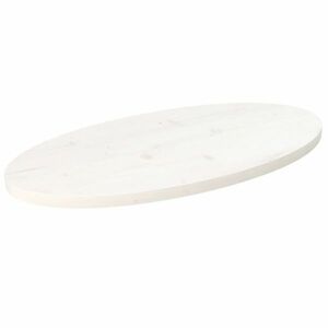 vidaXL fehér tömör fenyőfa ovális asztallap 60 x 30 x 2, 5 cm kép