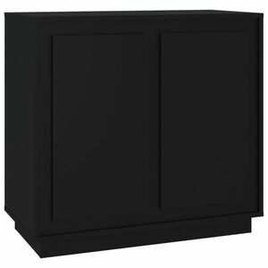 vidaXL fekete szerelt fa tálalóasztal 80 x 34 x 70 cm kép