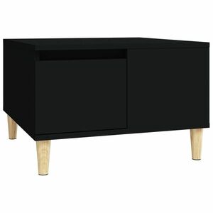 vidaXL fekete szerelt fa dohányzóasztal 55x55x36, 5 cm kép