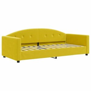 vidaXL sárga bársony kanapéágy 90 x 200 cm kép