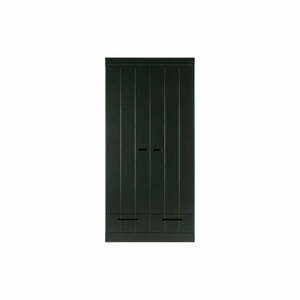 Connect fekete ruhásszekrény borovi fenyő konstrukcióval, szélesség 94 cm - WOOOD kép