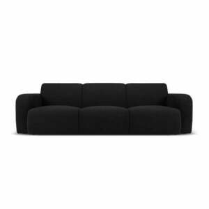 Fekete buklé kanapé 235 cm Molino – Micadoni Home kép