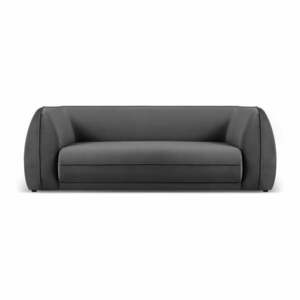 Sötétszürke bársony kanapé 225 cm Lando – Micadoni Home kép