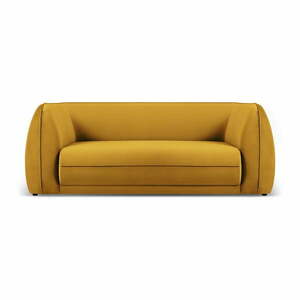 Sárga bársony kanapé 190 cm Lando – Micadoni Home kép