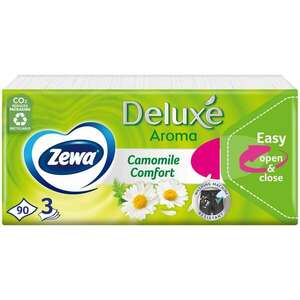 Zewa Deluxe 3 rétegű Papír zsebkendő - Camomile Comfort 90db kép