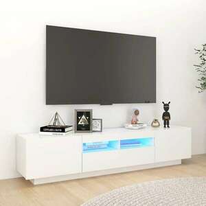 vidaXL fehér TV-szekrény LED-lámpákkal 180 x 35 x 40 cm kép