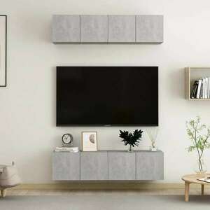 vidaXL 4 db betonszürke forgácslap TV-szekrény 60 x 30 x 30 cm kép