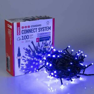 Standard Connect sorolható kültéri karácsonyi fényfüzér, kék, 10m... kép