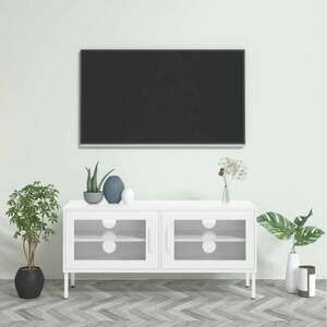vidaXL fehér acél TV-szekrény 105 x 35 x 50 cm kép