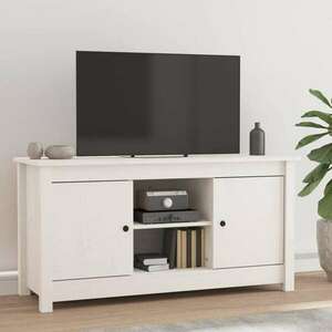 vidaXL fehér tömör fenyőfa TV-szekrény 103 x 36, 5 x 52 cm kép