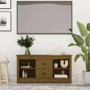 vidaXL mézbarna tömör fenyőfa TV-szekrény 103 x 36, 5 x 52 cm kép