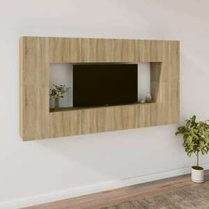 vidaXL 8 részes sonoma tölgy színű szerelt fa TV-szekrényszett kép