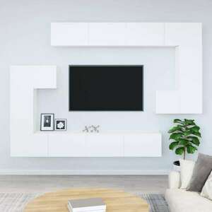 vidaXL fehér falra szerelhető szerelt fa TV-szekrény kép