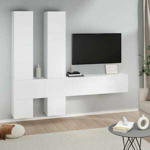 vidaXL fehér falra szerelhető szerelt fa TV-szekrény kép