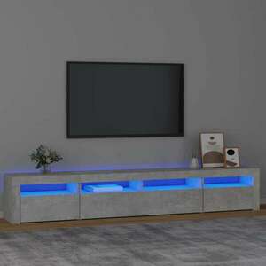 vidaXL betonszürke TV-szekrény LED-lámpákkal 240x35x40 cm kép