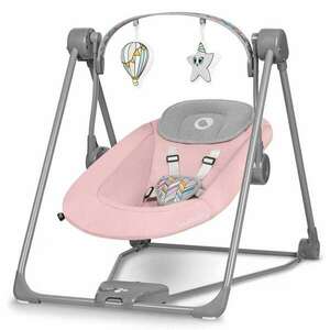Lionelo Otto elektromos hinta - Pink Baby, 0-9 kg, szürke-rózsaszín kép