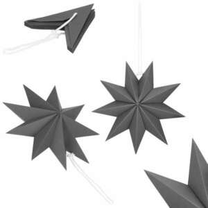 Springos Dekoratív papírcsillag 30 cm - szürke kép