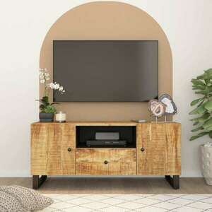 vidaXL tömör mangófa és szerelt fa TV-szekrény 105 x 33, 5 x 46 cm kép