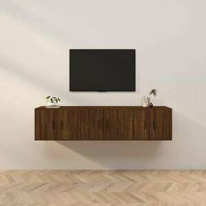 vidaXL 3 db barna tölgyszínű fali TV-szekrény 57x34, 5x40 cm kép
