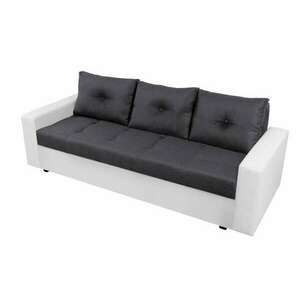 Toledo Kihúzható kanapé, 226x90x86 cm, tárolóládával, fehér/antracit kép