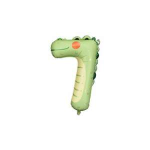 Fólia születésnapi léggömb "7" - Krokodil 56x85 cm kép