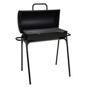 Hengeres grill BBQ, fém, 33x63x89 cm, fekete kép