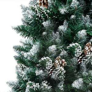 Műkarácsonyfa led-ekkel, gömbszettel és tobozokkal 150 cm kép