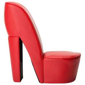 Piros magas sarkú cipő formájú műbőr szék kép