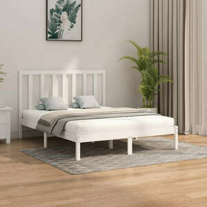 vidaXL fehér tömör fa ágykeret 160 x 200 cm kép