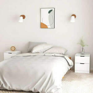 vidaXL fehér forgácslap éjjeliszekrény 40 x 40 x 50 cm kép
