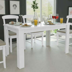 vidaXL fehér étkezőasztal 140 x 80 x 75 cm kép