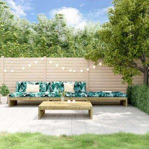 vidaXL 4 részes impregnált fenyőfa kerti ülőgarnitúra párnával kép