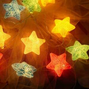 Elemes Karácsonyi Ledes Világítás Színes Csillagokkal 0045 kép