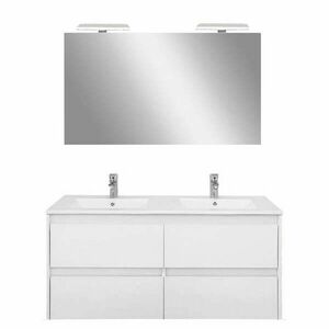 Porto Prime 120 komplett fürdőszoba bútor fehér színben kép