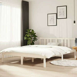 vidaXL fehér tömör fa ágykeret 140x200 cm kép