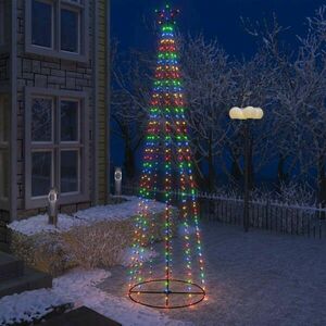 Kúp alakú karácsonyfa-dekoráció 400 színes LED-del 100 x 360 cm kép