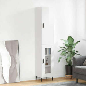 vidaXL magasfényű fehér szerelt fa magasszekrény 34, 5 x 34 x 180 cm kép