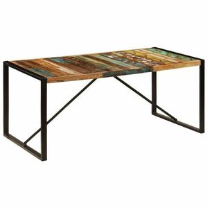 vidaXL tömör újrahasznosított fa étkezőasztal 180 x 90 x 75 cm kép