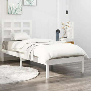 vidaXL fehér tömör fa ágykeret 100 x 200 cm kép