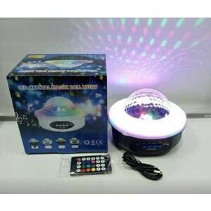 Lámpa bluetooth hangszóróval, fehér -LED Crystal Magic Ball kép