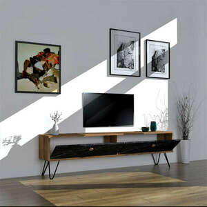 Side Nappali bútor szett Atlanti fenyő Fekete kép