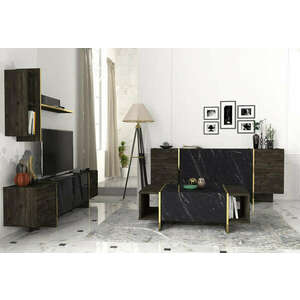 VeyronSet2 Nappali bútor szett Fekete Arany kép