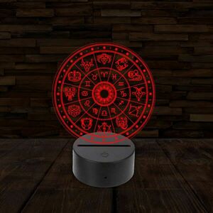 3D LED lámpa - Horoszkóp kép