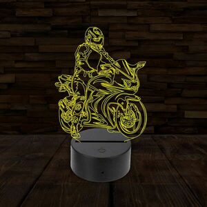 3D LED lámpa - Gyorsasági motoros kép
