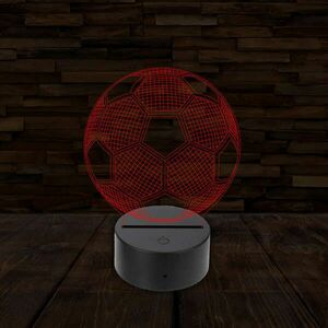 3D LED lámpa - Futball labda kép