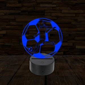 3D LED lámpa - Labdarúgó kép