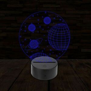 3D LED lámpa - Űr kép