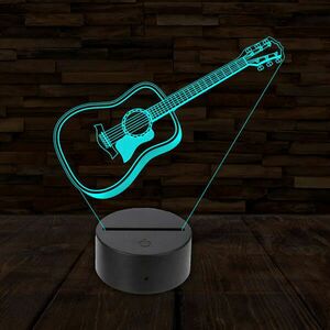 3D LED lámpa - Klasszikus gitár kép