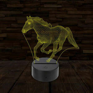 3D LED lámpa - Vágtató ló kép
