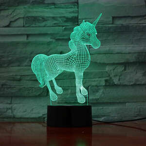 3D LED lámpa - Unikornis gyerek kép